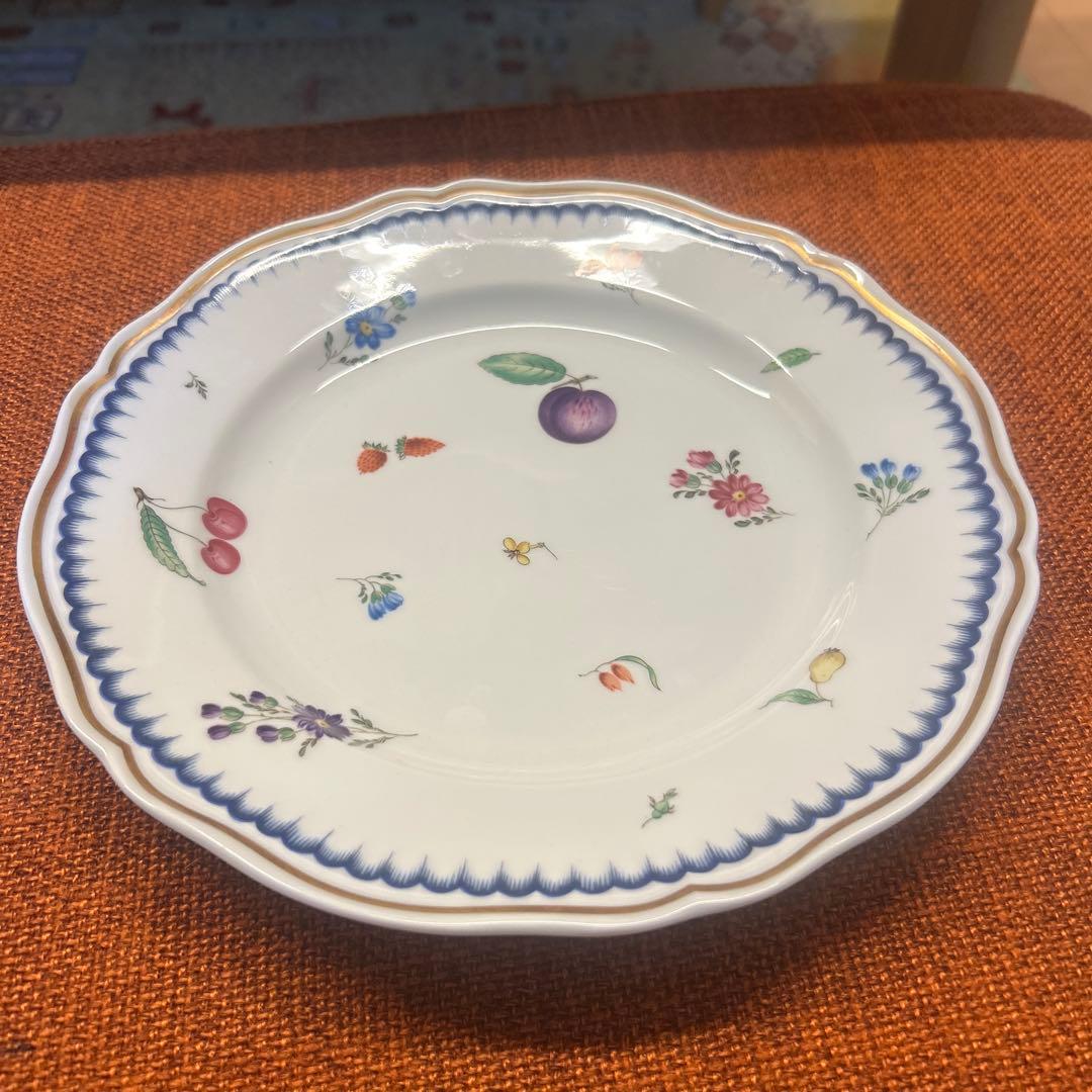 リチャードジノリ フローレンスフルーツフラワープレート大皿約24センチ2皿セット
