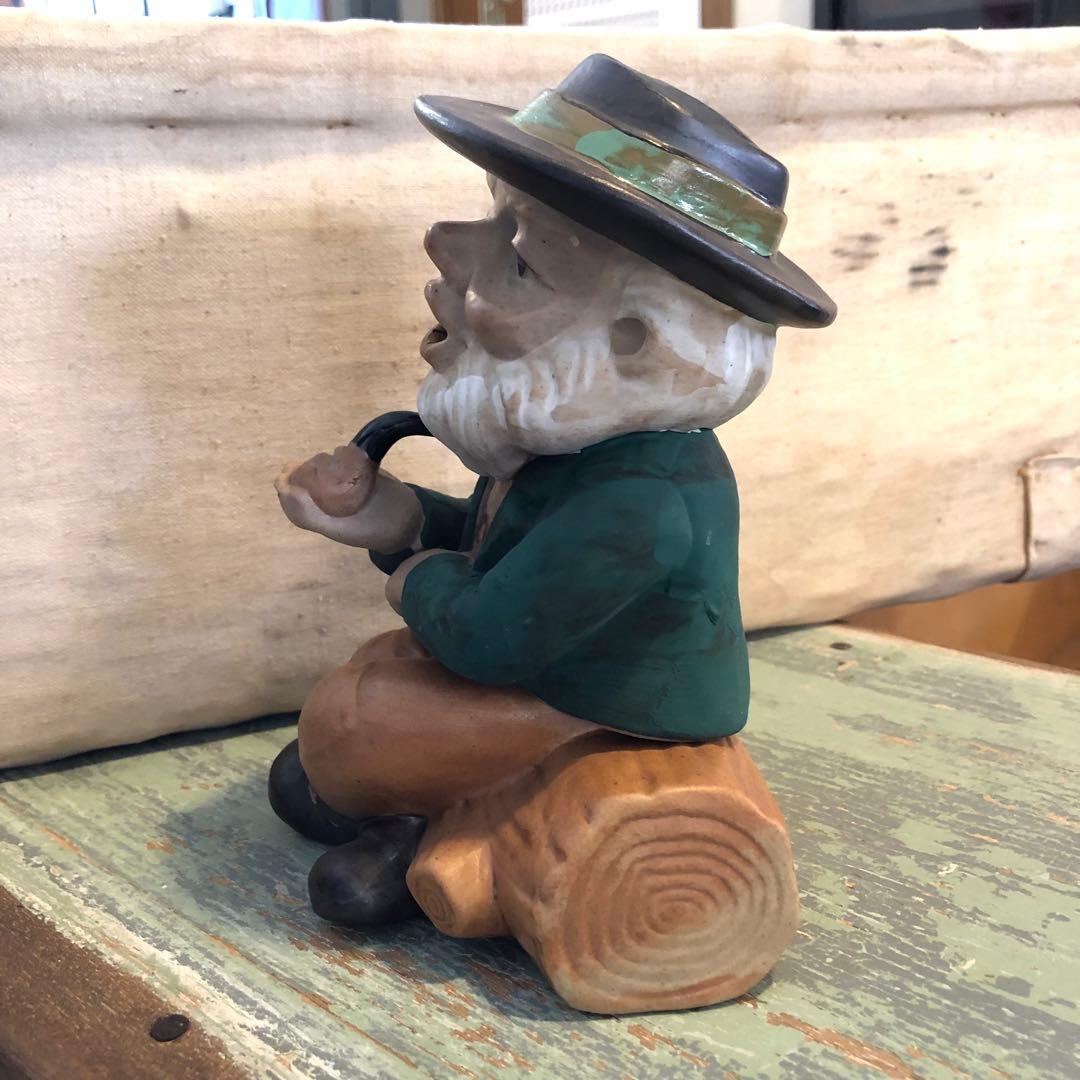 【煙出し人形】パイプおじさん 京都松栄堂 お香立て 香炉 陶器