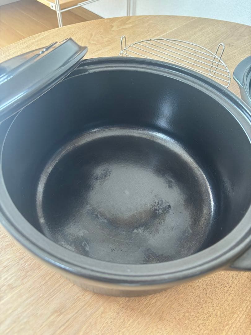 セラポット26cm深型、浅型＋セラポットミニ19cm蒸し器セット