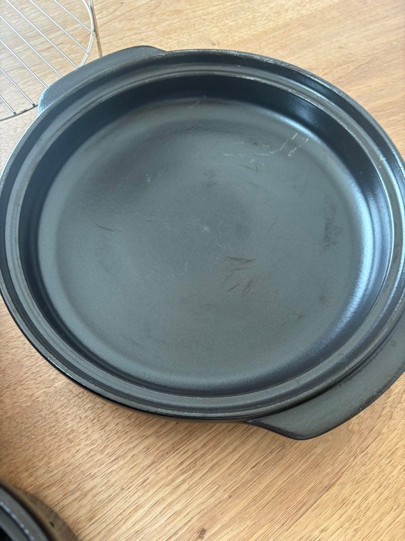 セラポット26cm深型、浅型＋セラポットミニ19cm蒸し器セット