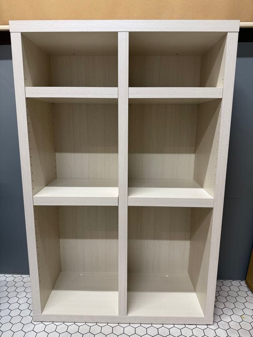 【美品】書棚　ホワイト　収納、本棚
