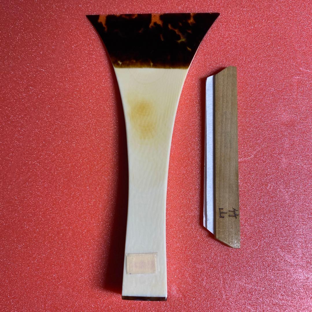三味線バチ　超貴重！初代高橋竹山使用 津軽三味線　本鼈甲撥