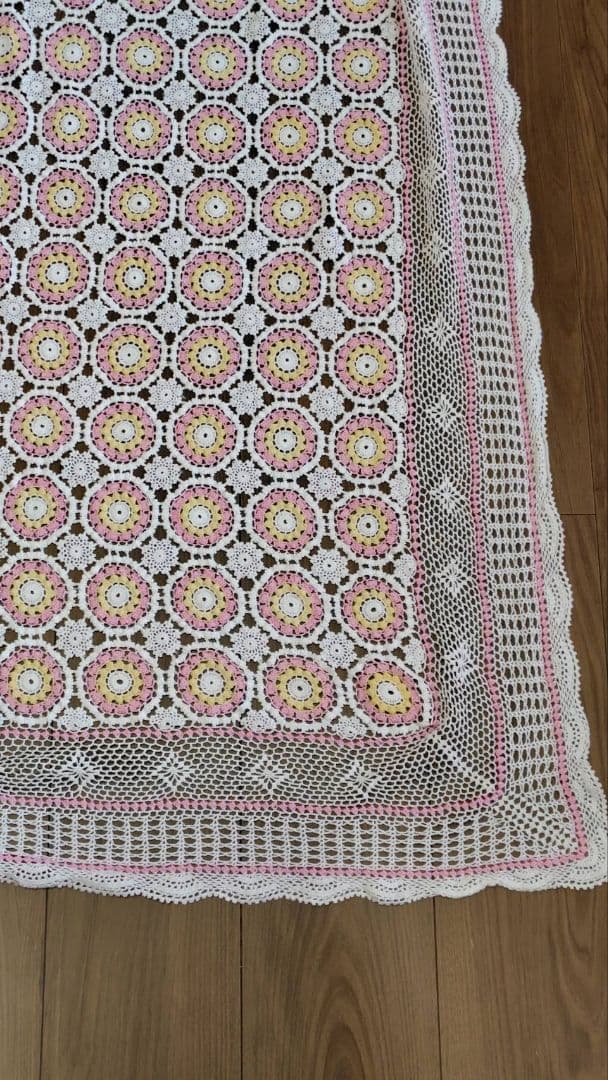 RK479超大判手編みのベッドカバーソファ−カバーにも210×260