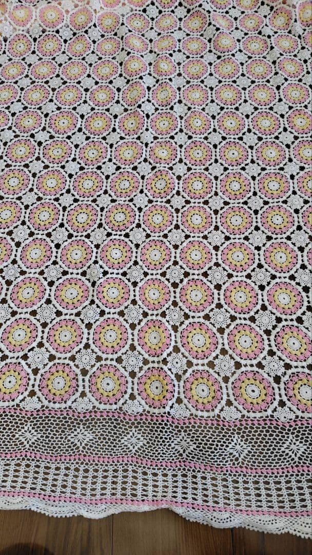 RK479超大判手編みのベッドカバーソファ−カバーにも210×260