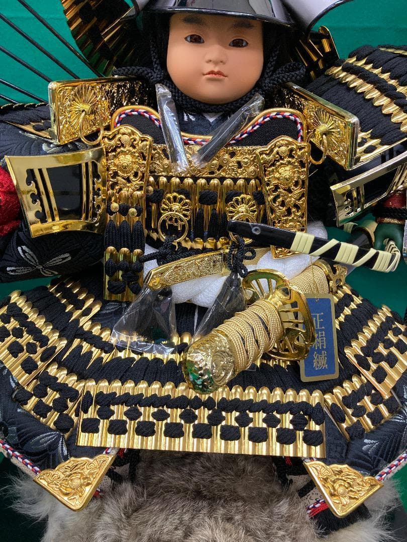 E35 格安！五月人形　子供大将　高さ56㎝位　上杉謙信　端午の節句