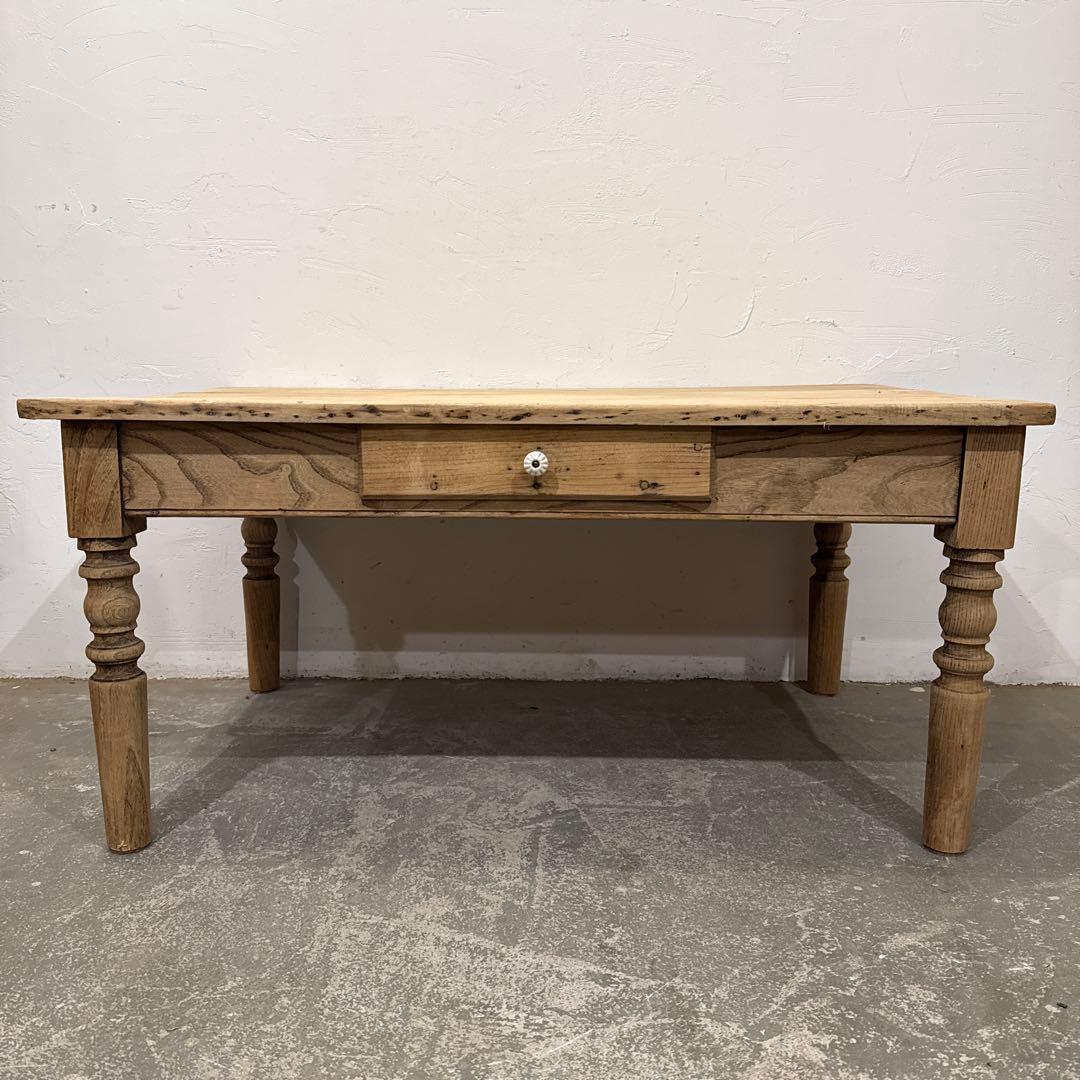 年末年始saleヴィンテージ　コーヒーテーブル　引き出し付き　剥離