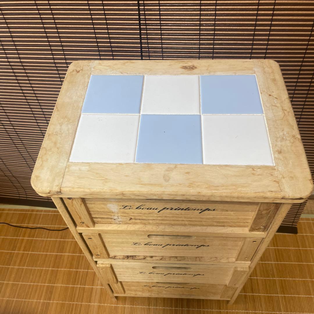 カントリー調4段引き出し収納 Le beau printemps