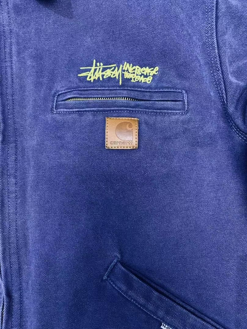 ✨希少 Carhartt×Stussy ネイビー デニムジャケットxl