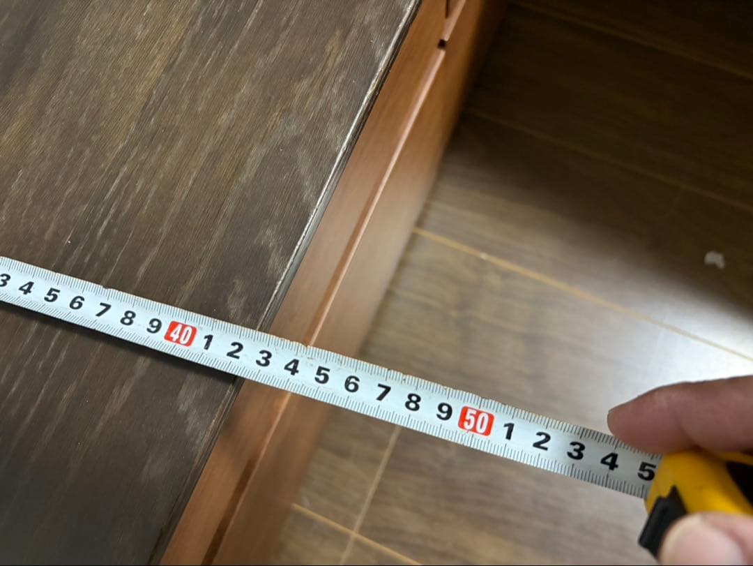 値下げ　木製テレビ台 ダークブラウン 6引き出し