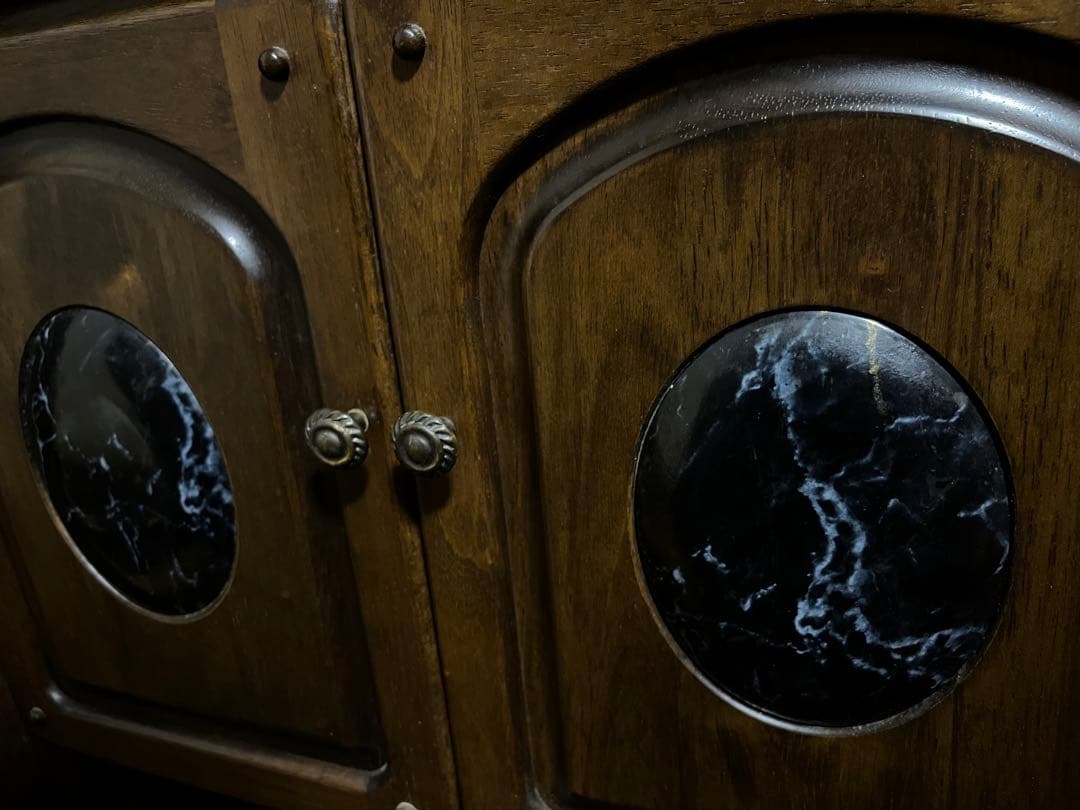 【カリモク/ karimoku】 大理石調W68×H70 キャビネット 電話台