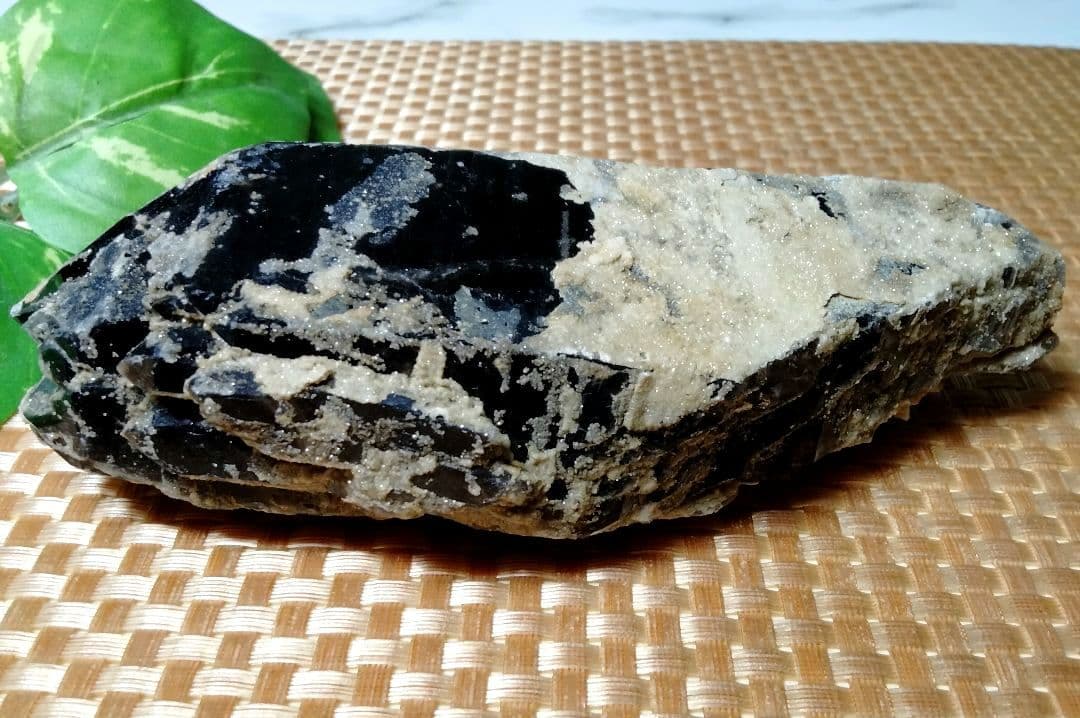 【純天然】★バーコード★★魔除け・厄除け★ 521ｇモリオン 黒水晶 原石