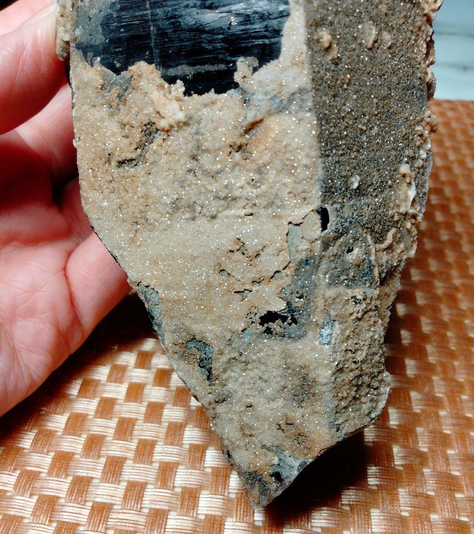 【純天然】★バーコード★★魔除け・厄除け★ 521ｇモリオン 黒水晶 原石