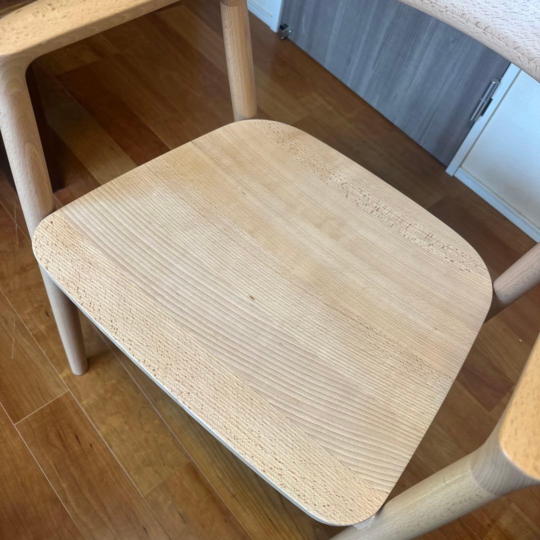 マルニ木工 HIROSHIMA チェアー 深澤直人　ヒロシマ　「溶ける」背もたれ