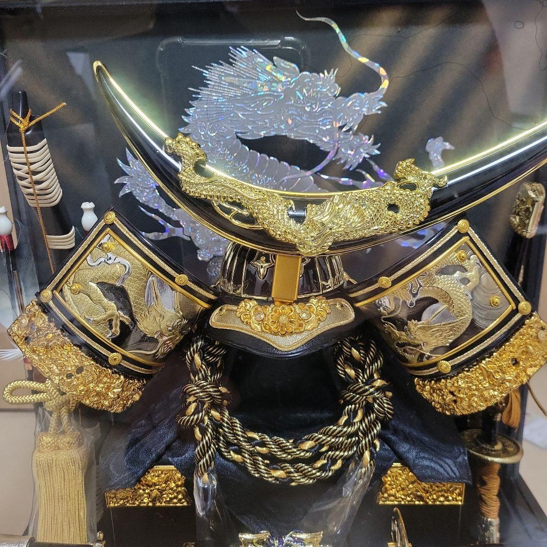 美品✨️　5月人形　久月　伊達政宗　ガラスケース入り