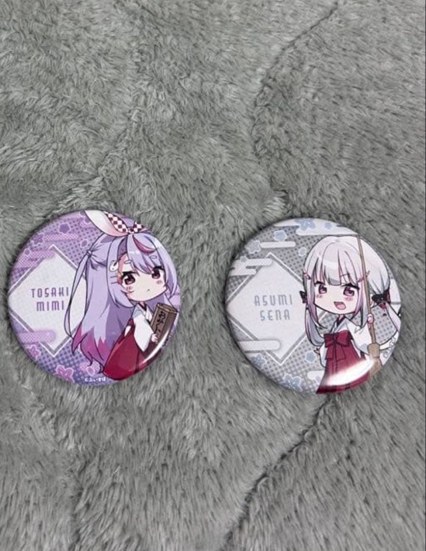 神田明神納涼祭りコラボ ぶいすぽっ！ 兎咲ミミ、空澄セナ 缶バッチ