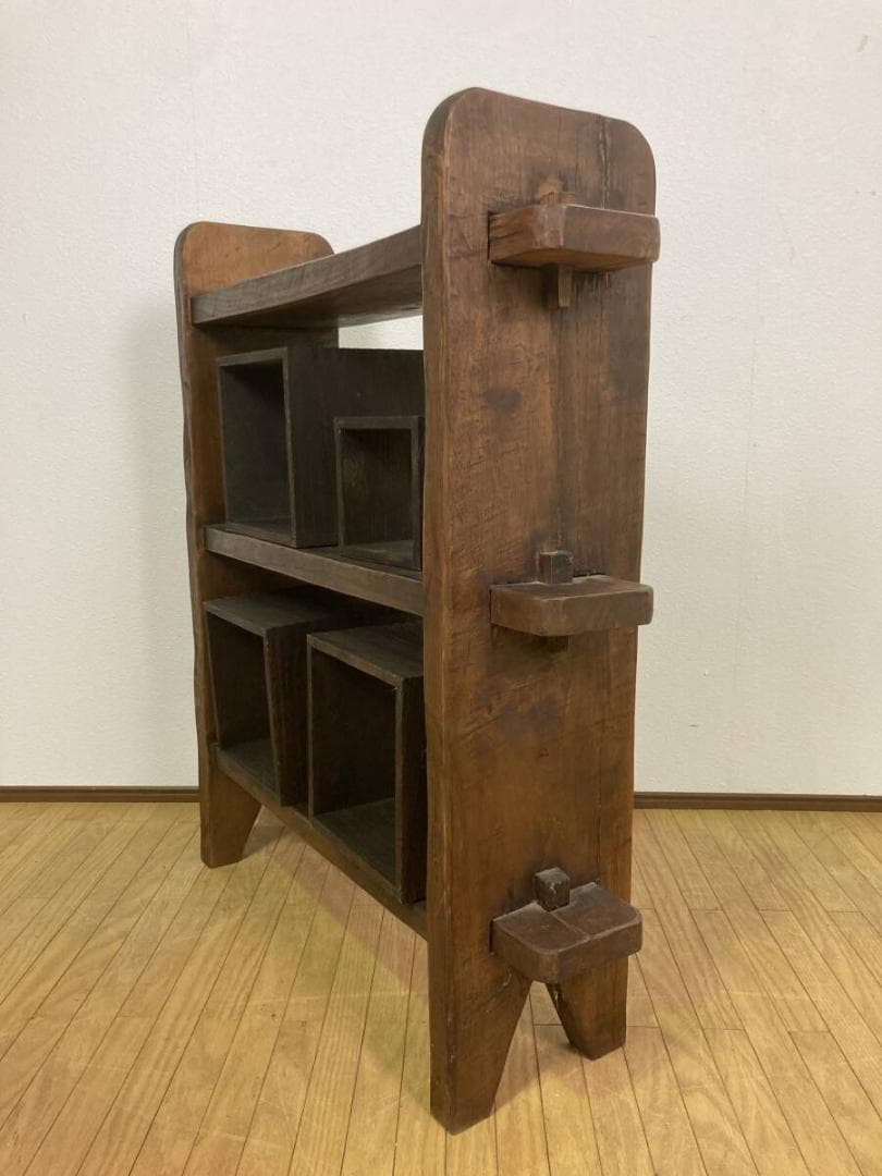無垢 ディスプレイラック 木製 シェルフ 棚 オープンラック アジアン