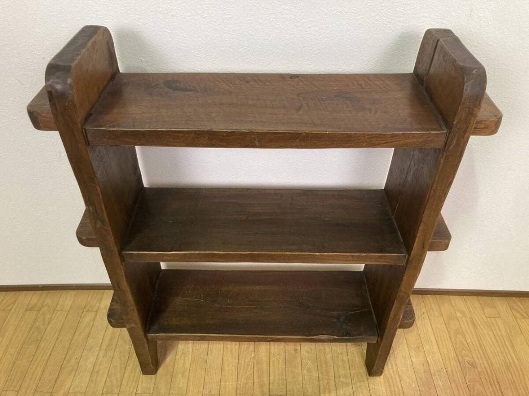 無垢 ディスプレイラック 木製 シェルフ 棚 オープンラック アジアン