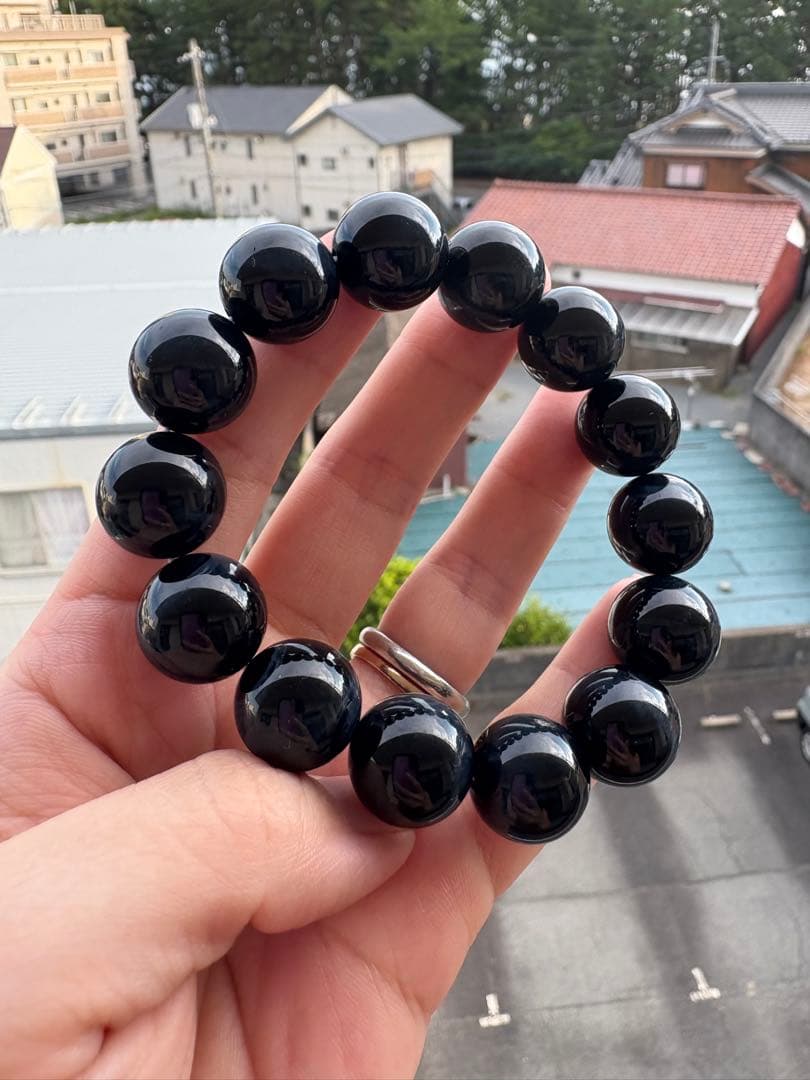 ♡高品質♡15ミリ　ブルーシラー　ブルータイガーアイ　ブレスレット