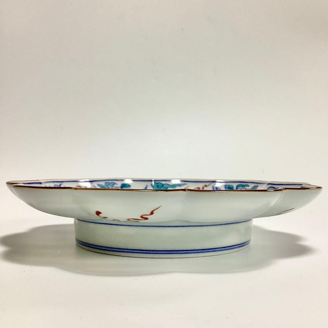 未使用】十四代辻常陸 輪花 盛皿 染錦龍鳳凰文 - メルカリ