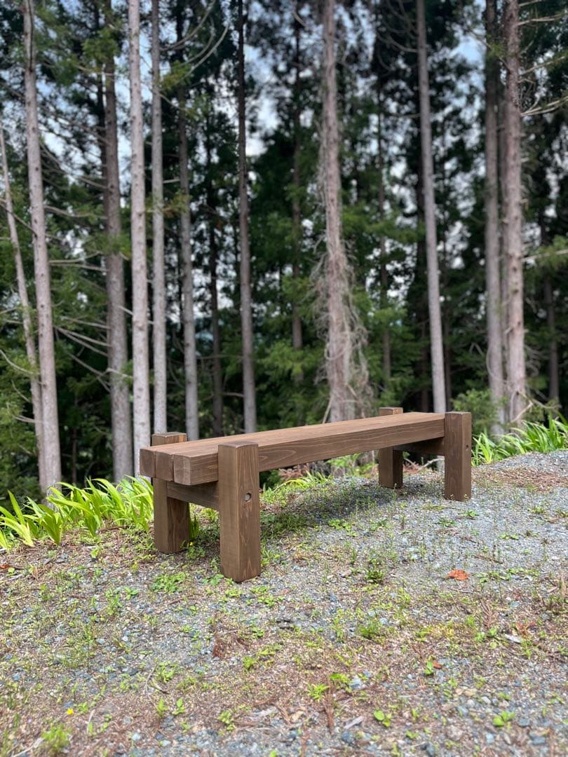 どっしり無垢の140cmフラワーガーデンベンチ 庭 木製 - メルカリ