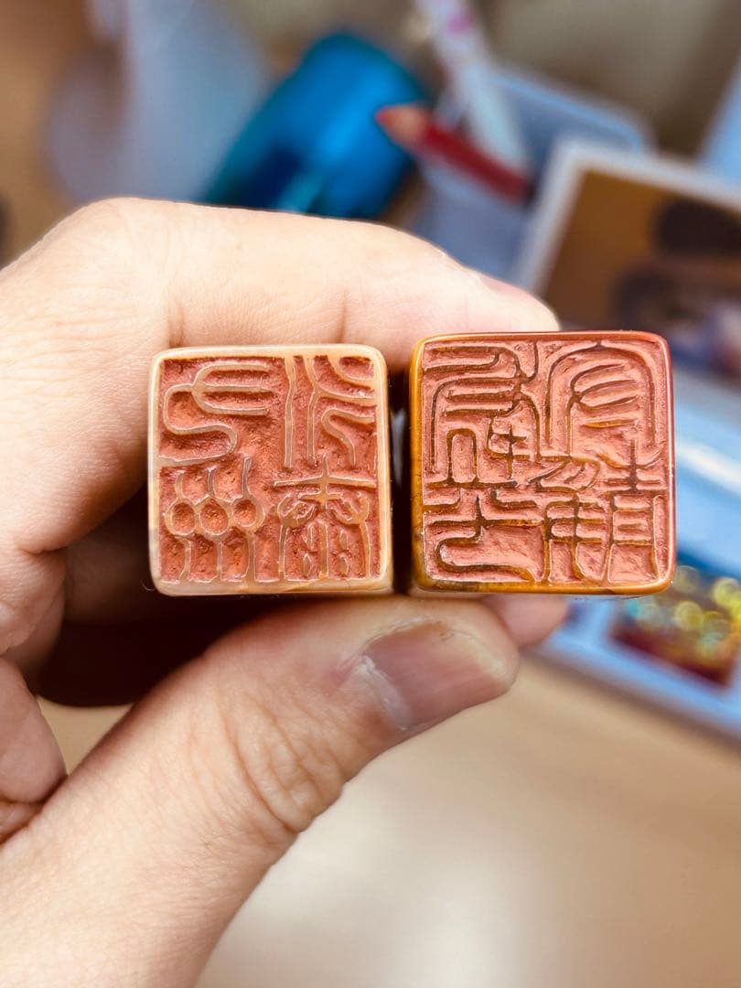 印材 寿山石 篆刻 印章 印鑑 書道具 中国美術 検 鶏血石 田黄石 青田石