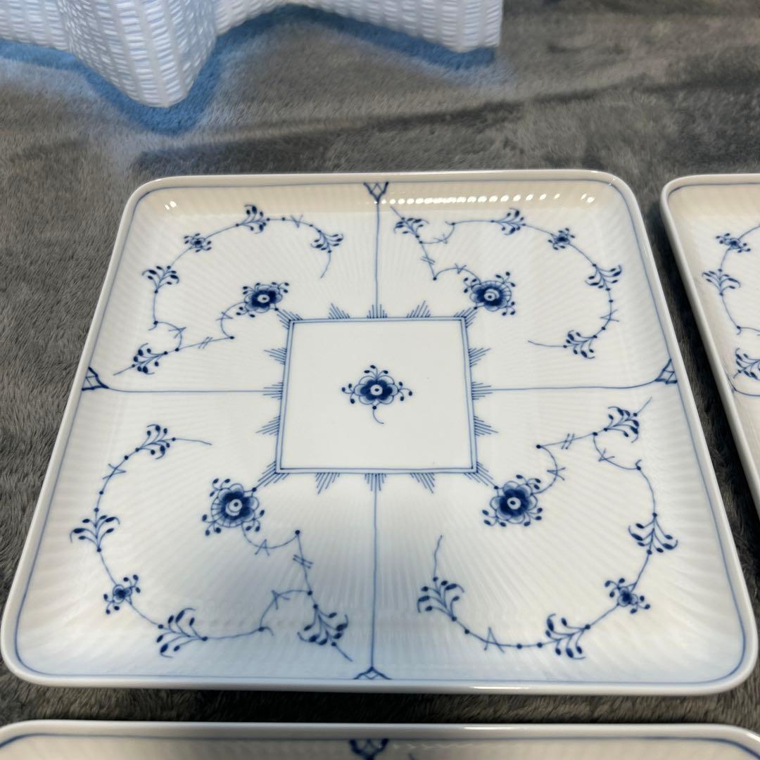 ロイヤルコペンハーゲン/スクエアプレート　４枚　新品