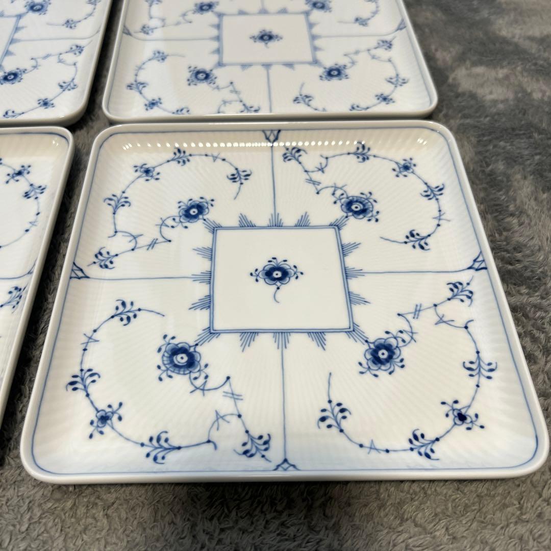 ロイヤルコペンハーゲン/スクエアプレート　４枚　新品