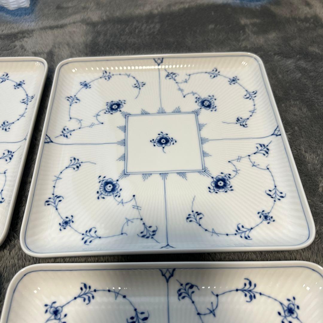 ロイヤルコペンハーゲン/スクエアプレート　４枚　新品