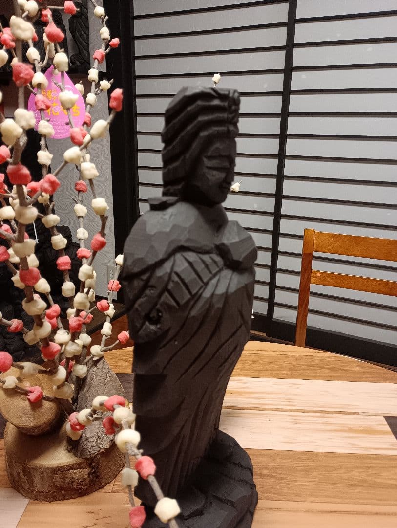 弁財天立像、円空仏模刻