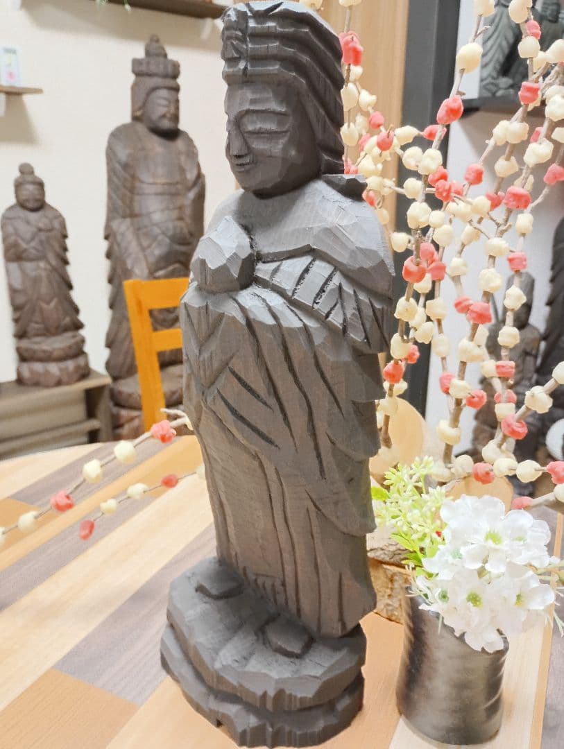 弁財天立像、円空仏模刻