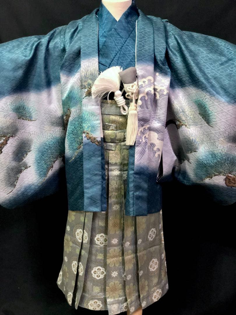 七五三 5歳　男の子　兜　龍　羽織　着物　袴　セット　男児　753 五歳