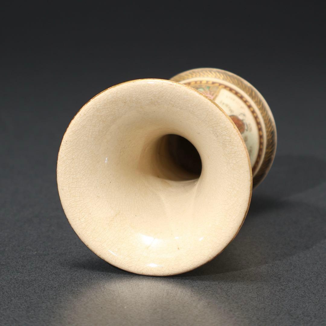 薩摩焼 花見図花瓶 骨董 里帰り 明治 R1573ダS - メルカリ