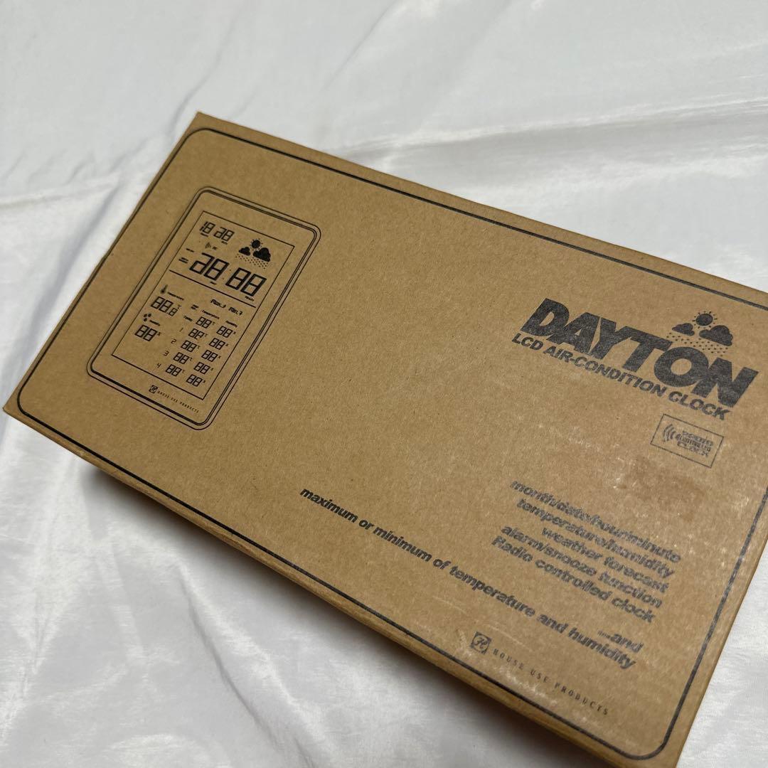 廃盤　LCD表示 電波置き掛け時計 AIR-CONDITION-CLOCK 緑