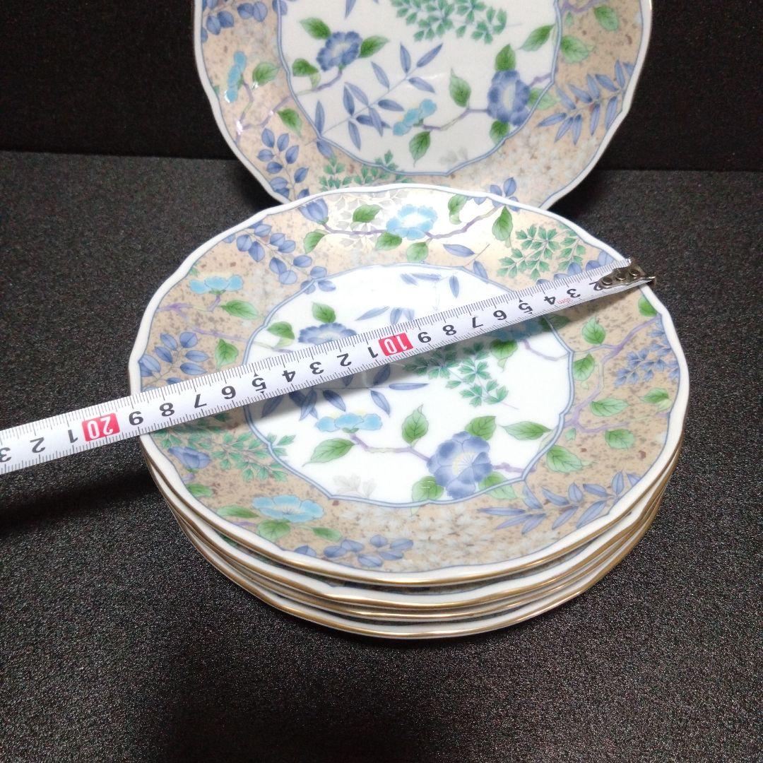 未使用 美濃焼 庫山窯 銘々皿5枚中皿　お祝い