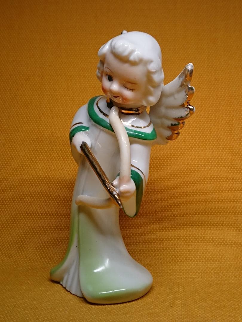 【美品】人形　天使　陶器　オブジェ　置物　インテリア　工芸品　美術品　A2852