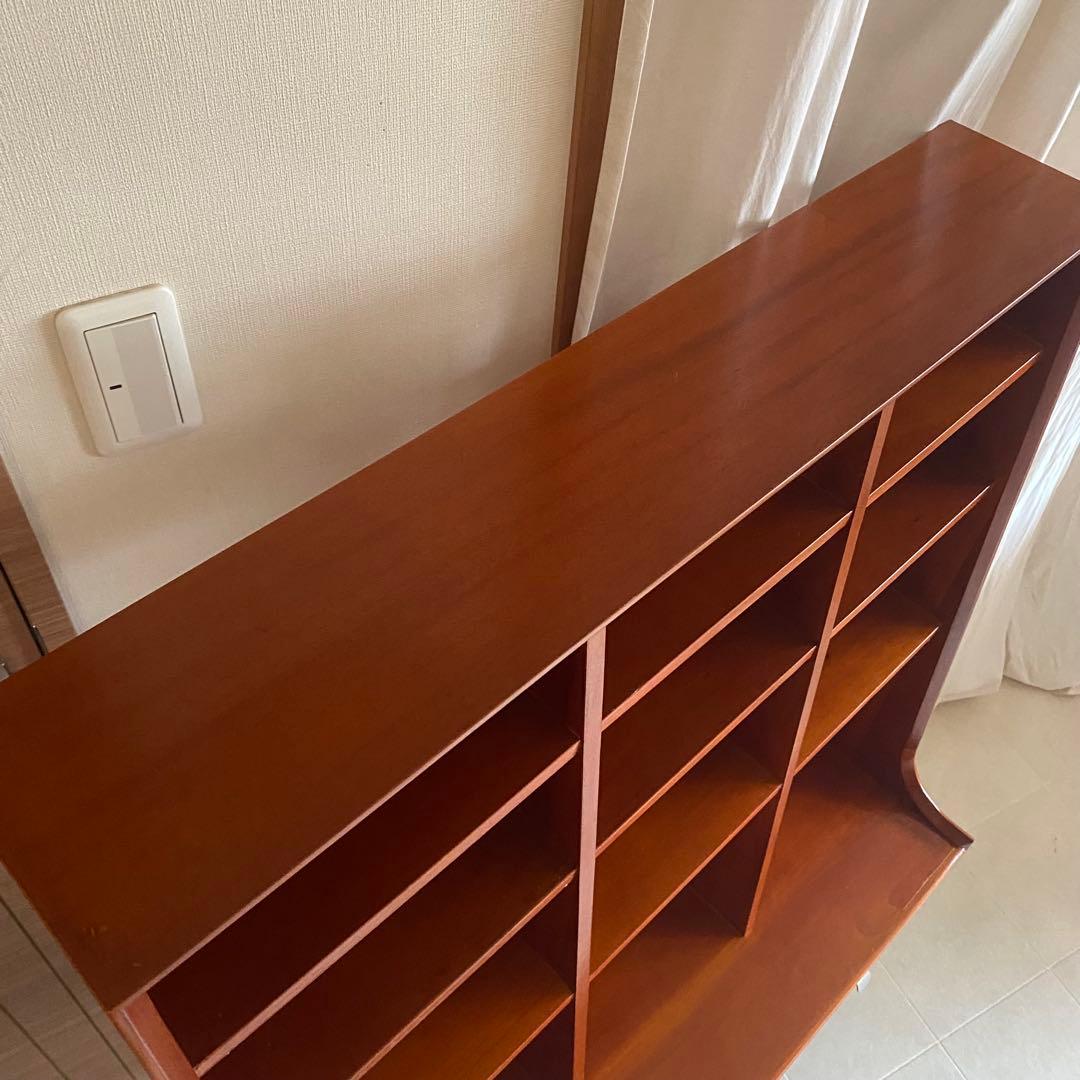 北欧　アンティーク　シェルフ　棚　脚付き　飾り棚　チェスト　マホガニー