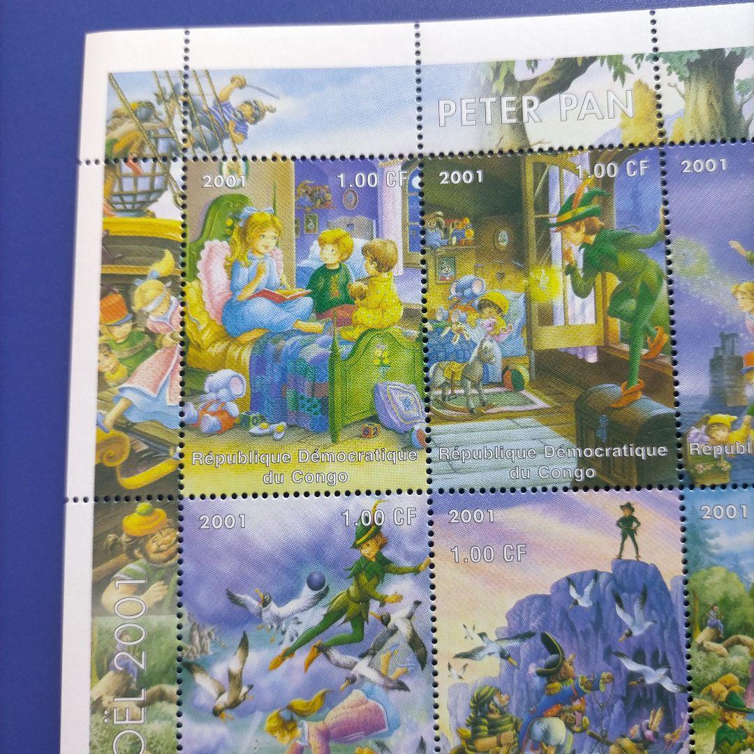4717 外国切手 コンゴ 2001年ピーターパン クリスマス ディズニー
