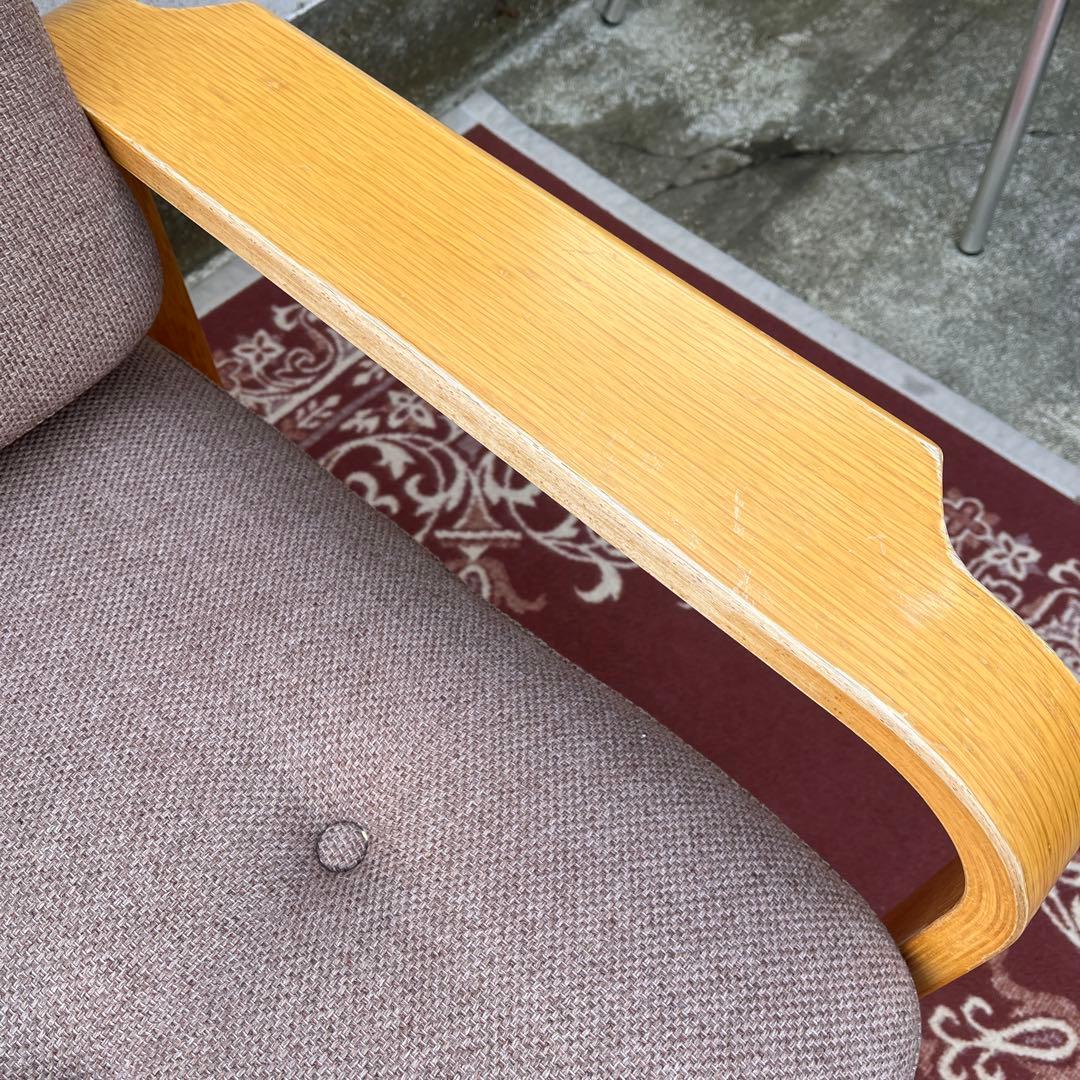 天童木工 Tendo◾️肘掛けアーム付き シングルソファ 1Pソファ 木製家具