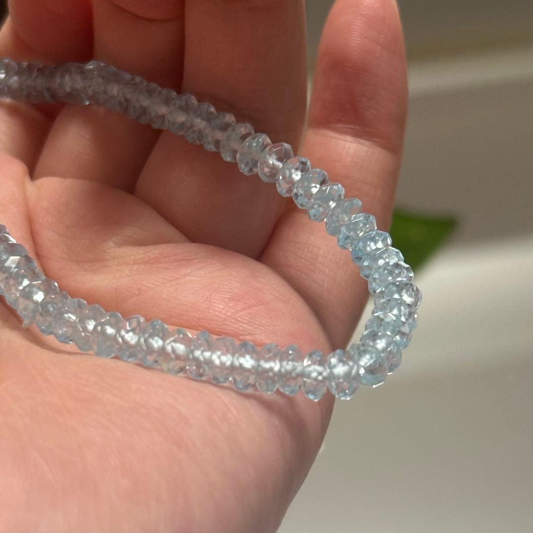 極上グレード【高品質】ブルートパーズ ブレスレット 天然石 美しい 11月誕生石