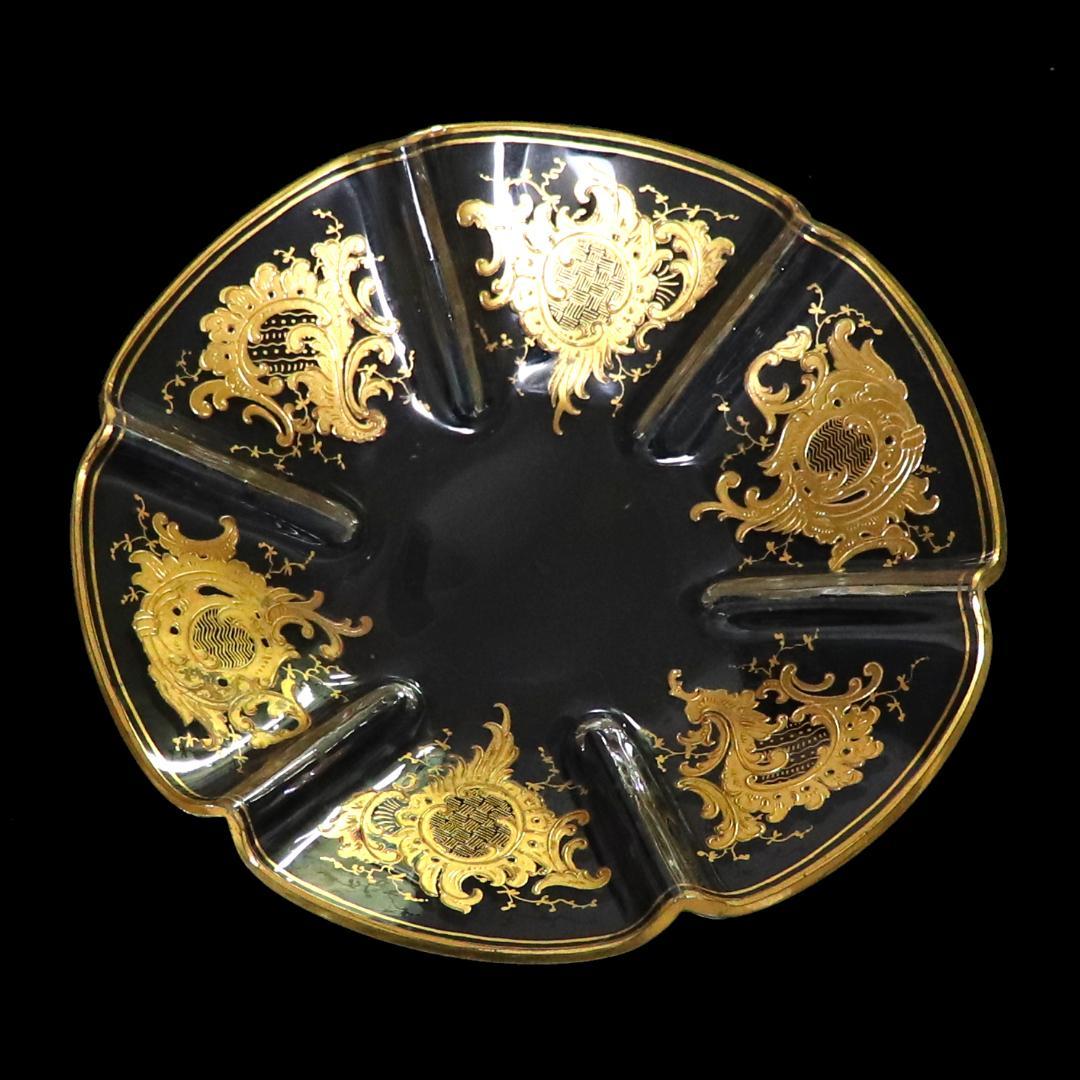 オールド・バカラ 1890年頃 高級 24金彩ロココトレー ルイ15世 小物入れ
