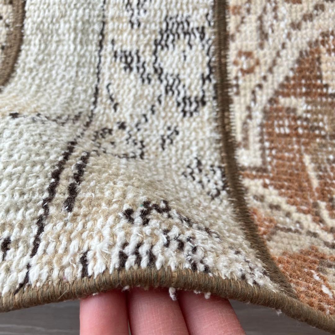 パッチワーク✳︎ 63×97✳︎キャラメル マロンブラウン トルコ