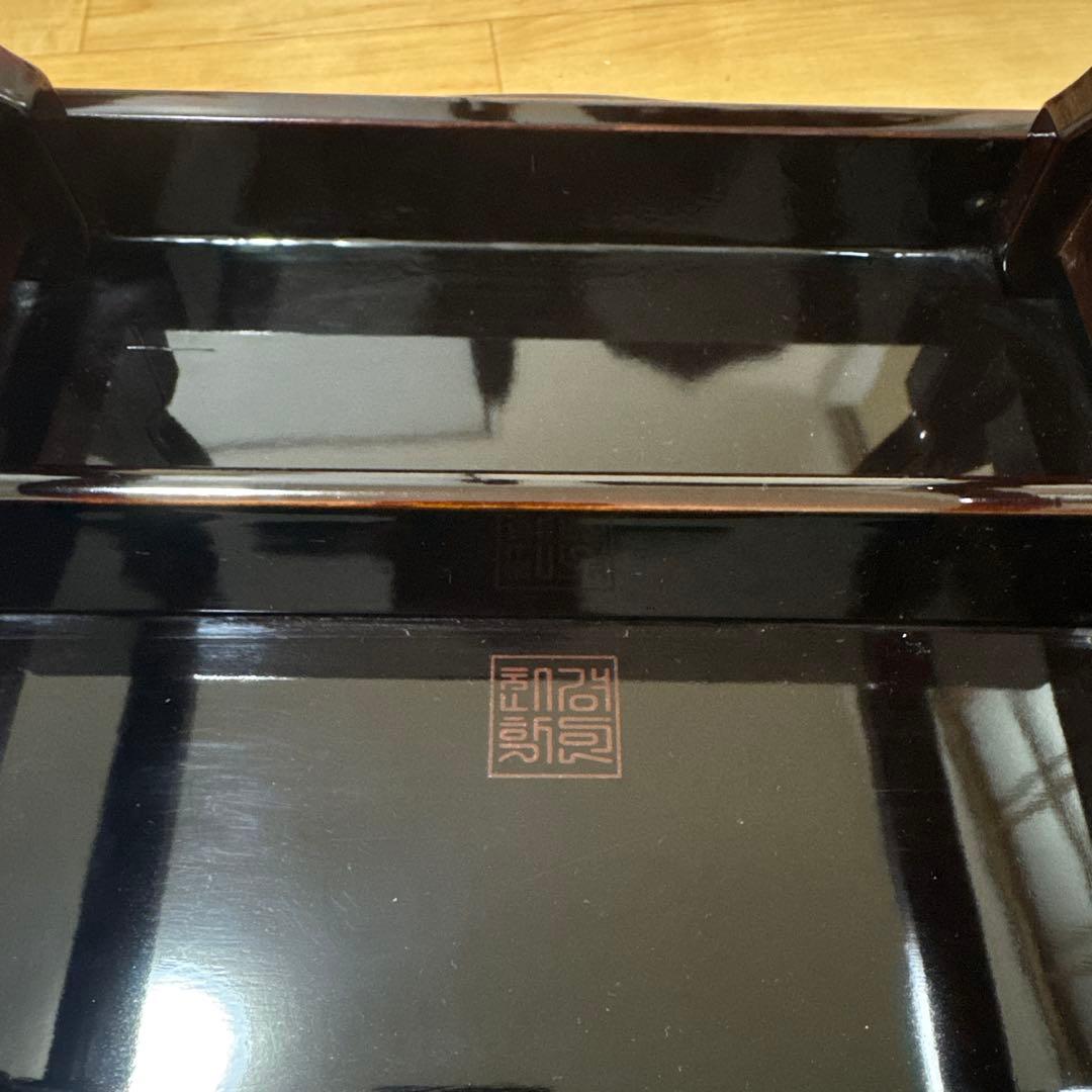 韓国伝統工芸 螺鈿細工 貝殻細工 鳳凰 螺鈿台 アンティーク家具