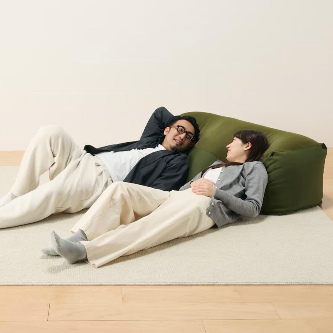 無印良品　体にフィットするソファ　長方形　カーキ