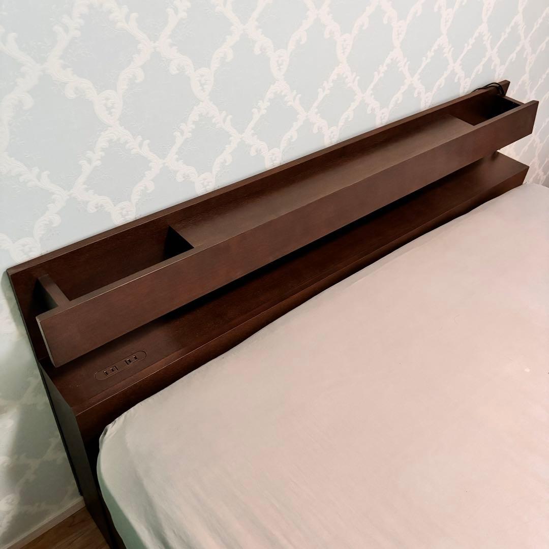 送料無料 ベッドフレーム ワイドダブル 収納付き 足元収納 フランスベッド