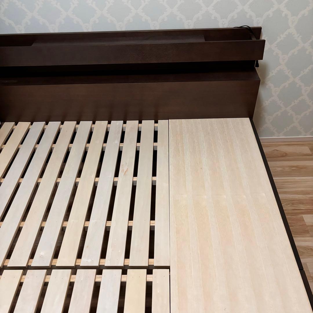 送料無料 ベッドフレーム ワイドダブル 収納付き 足元収納 フランスベッド