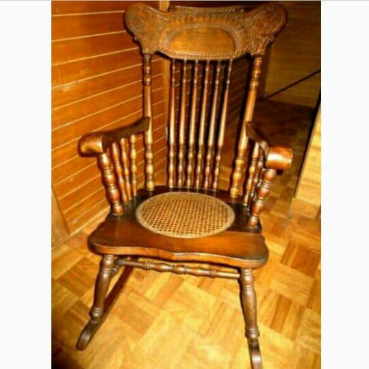 狼 木彫り ロッキングチェア アンティーク インテリア イス 椅子 ビンテージ