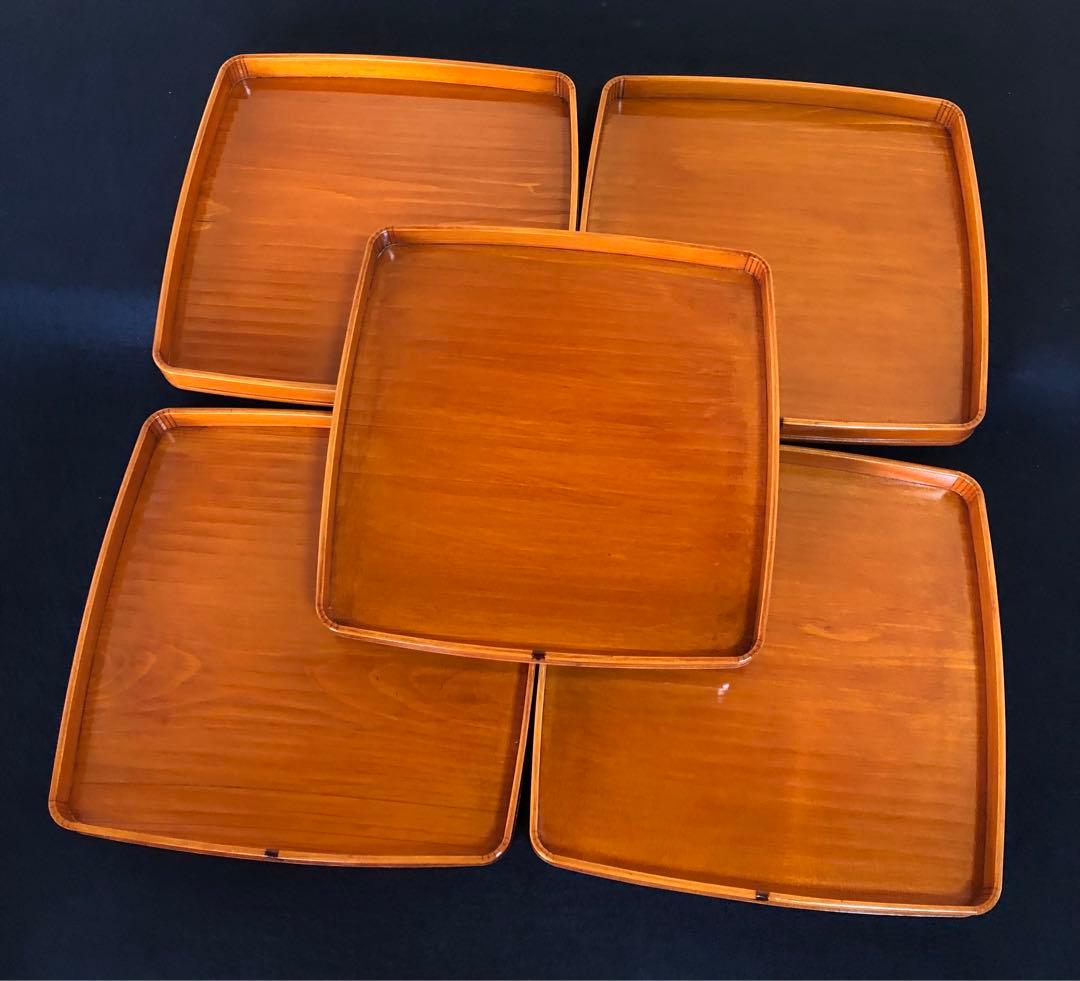 《R》飛騨春慶塗 吸物膳10客 小膳 木製漆器 木箱　260203く4