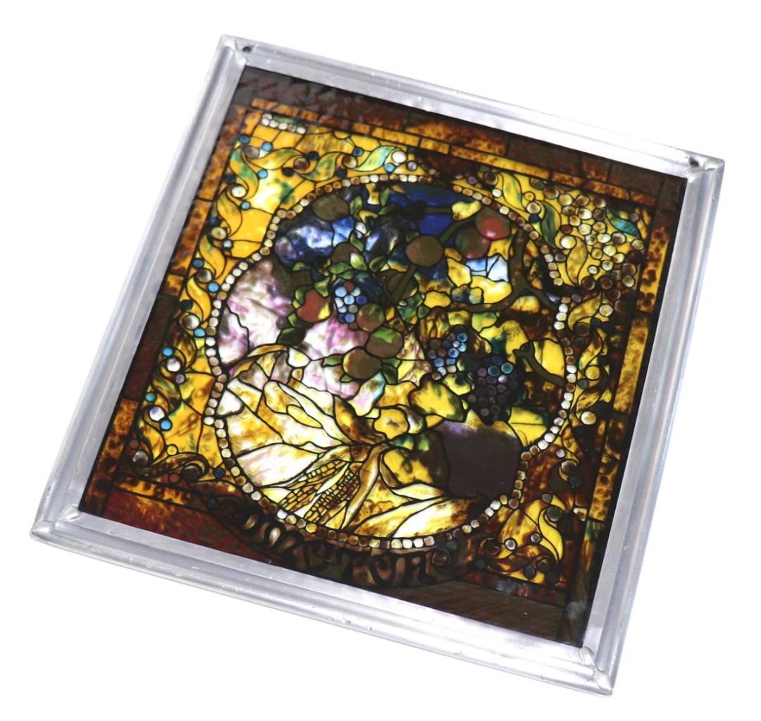 ルイス・C・ティファニー オータム ヴィンテージ ステンドグラス 秋の風景