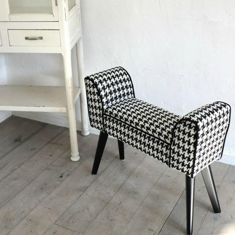 千鳥格子 スリムスツール 小型