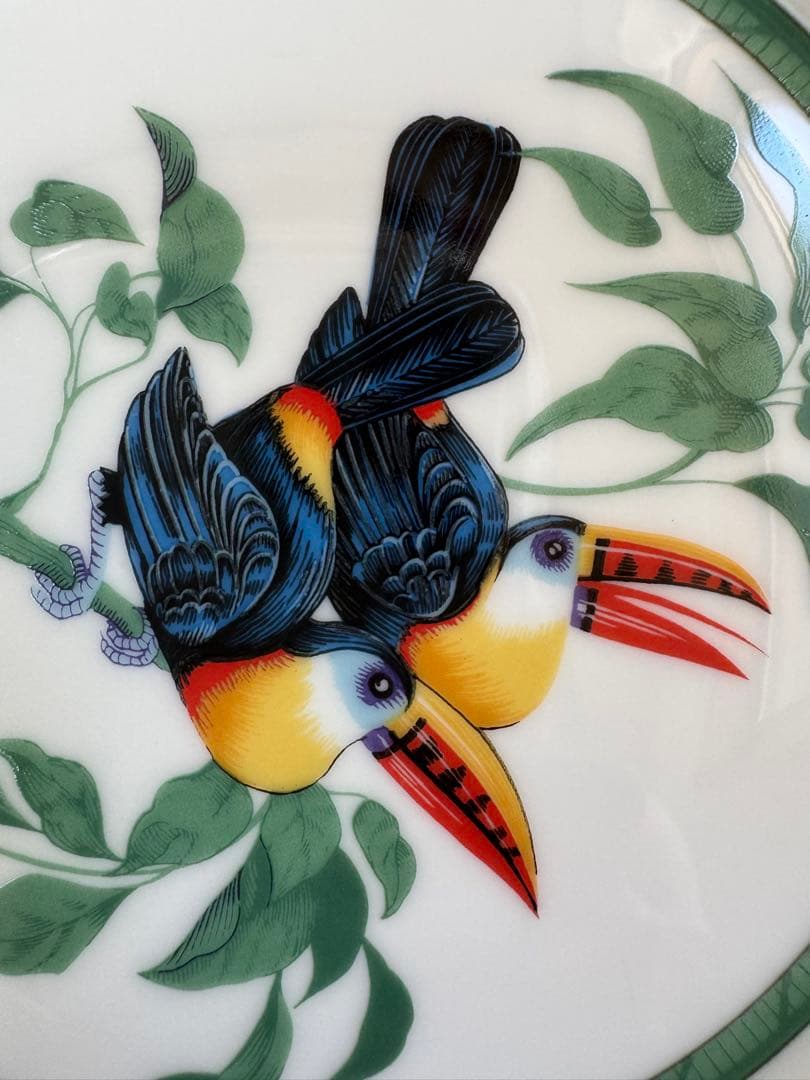 HERMES エルメス Toucan トゥカン プレート 19cm 鳥柄 未使用